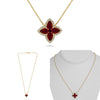 1.93CT DIAMOND & AAA RUBY 14KT YELLOW GOLD PEAR SHAPE FLOWER ADJUSTABLE NECKLACE