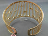 ESTATE WIDE .56CT DIAMOND 14KT ROSE GOLD 3D FLEXIBLE BY THE YARD BANGLE BRACELET