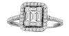 WIDE .50CT DIAMOND 18K WHITE GOLD 3D ROUND & BAGUETTE SEMI ETERNITY PROMISE RING