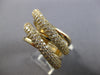EXTRA LARGE 2.18CT DIAMOND 14KT YELLOW GOLD 3D MULTI ROW CRISS CROSS RING #28181