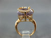 LARGE 8.36CT DIAMOND & AAA PINK AMETHYST 14KT ROSE GOLD 3D PALM TREE FLOWER RING
