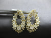 LARGE 3.55CT DIAMOND 14KT YELLOW GOLD 3D MULTI FLOWER FLEXIBLE HANGING EARRINGS