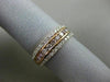 ESTATE WIDE .84CT DIAMOND 18K WHITE & ROSE GOLD CLASSIC WEDDING ANNIVERSARY RING