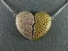 ESTATE 1.93CT PINK & FANCY YELLOW DIAMOND 18KT ROSE & YELLOW GOLD HEART NECKLACE