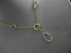 ESTATE 5.03CT DIAMOND & BLUE TOPAZ 14KT WHITE & YELLOW GOLD DROP LARIAT NECKLACE
