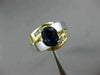 ESTATE WIDE 2CT DIAMOND & AAA SAPPHIRE 14KT 2 TONE GOLD INFINITY ENGAGEMENT RING