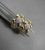 ESTATE LARGE .15CT DIAMOND 14KT YELLOW & WHITE GOLD CLIP EARRINGS 20mm X 11mm