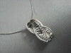 ESTATE 14KT WHITE 1.5CT X SHAPE BLACK & WHITE DIAMOND PENDANT