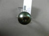 ESTATE LARGE .38CT DIAMOND 18KT WHITE GOLD TAHITIAN PEARL FLOWER SOLITARE RING