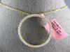 LARGE .84CT DIAMOND 14K YELLOW GOLD CLASSIC CIRCLE OF LIFE LOVE FLOATING PENDANT