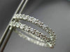 ESTATE LARGE 3.50CT DIAMOND 14K WHITE GOLD 3D CLASSIC DOUBLE SIDED HOOP EARRINGS