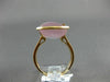 ESTATE LARGE 13.18CT DIAMOND & AAA PINK QUARTZ 18KT ROSE GOLD 3D 3 ROW FUN RING
