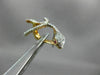 ESTATE .42T DIAMOND & AAA RUBY 18KT ROSE GOLD 3D SNAKE FUN HANGING EARRINGS