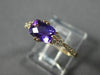 ESTATE 1.04CT DIAMOND & AAA AMETHYST 14KT ROSE GOLD 3D CLUSTER RECTANGULAR RING