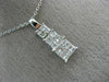ESTATE .72CT DIAMOND 14K WHITE GOLD CLASSIC INVISIBLE GRADUATING PENDANT #21047