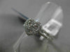 ESTATE LARGE .75CT DIAMOND 18KT WHITE GOLD DOUBLE BAND 3 DIMENSIONAL HEART RING