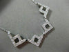 ESTATE .48CT DIAMOND 14KT WHITE GOLD 3D INTERCHANGEABLE SQUARE PENDANT NECKLACE
