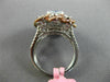 ESTATE EXTRA LARGE 3.92CT MULTI COLOR DIAMOND 18KT WHITE & ROSE ENGAGEMENT RING