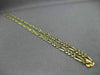 ESTATE LONG & WIDE 14KT YELLOW GOLD ITALIAN FIGARO MENS CHAIN NECKLACE #22065
