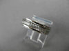 ESTATE WIDE 14KT WHITE GOLD ROPE & SHINY WEDDING ANNIVERSARY RING 5mm #23163