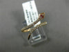 ESTATE WIDE .20CT DIAMOND & AAA RUBY 14KT ROSE GOLD 3D SWIRL SNAKE FUN RING