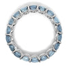 2.84CT AAA AQUAMARINE 14KT WHITE GOLD ROUND LUCIDA SHARED PRONG ANNIVERSARY RING