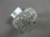 ESTATE WIDE .65CT DIAMOND 14KT WHITE GOLD MULTI CROSS WEDDING ANNIVERSARY RING