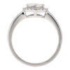 ESTATE .56CT DIAMOND 18KT WHITE GOLD 3D CLUSTER CIRCULAR FRIENDSHIP PROMISE RING