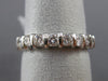 ESTATE 2.26CT ROUND DIAMOND 14KT WHITE GOLD 3D ETERNITY ANNIVERSARY RING #7686