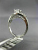 GIA CERTIFIED 1.25CT ROUND & BAGUETTE DIAMOND 14K WHITE GOLD 3D ENGAGEMENT RING