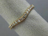 ESTATE .19CT DIAMOND 14KT ROSE GOLD CURVE SEMI ETERNITY WEDDING ANNIVERSARY RING