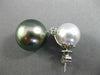 EXTRA LARGE .28CT DIAMOND AAA SOUTH SEA & TAHITIAN PEARLS 18KT GOLD 3D EARRINGS