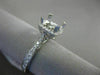 ESTATE .48CT DIAMOND 18K WHITE GOLD 3/4 ETERNITY HALO SEMI MOUNT ENGAGEMENT RING