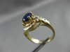 ESTATE 1.35CT DIAMOND & AAA SAPPHIRE 14KT YELLOW GOLD ENGAGEMENT RING #9792