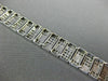 ESTATE WIDE & LONG 4.36CT DIAMOND 18KT WHITE GOLD 3D MULTI ROW UNISEX BRACELET