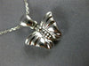 ESTATE 14KT WHITE GOLD 3D HANDCRAFTED CLASSIC BUTTERFLY FLOATING PENDANT #25153