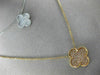 ESTATE LARGE 1.59CT WHITE & PINK DIAMOND 18KT WHITE & ROSE GOLD FLOWER NECKLACE