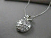 ESTATE DIAMOND 14KT WHITE GOLD BIG APPLE NEW YORK PENDANT STARS & STRIPES #7801