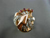 ANTIQUE .30CT OLD MINE DIAMOND & RUBY 14KT WHITE & ROSE GOLD FLOWER RING #21170