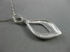 ESTATE .80CT ROUND DIAMOND 18KT WHITE GOLD 3D RAINDROP PENDANT & CHAIN BEAUTIFUL