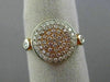 ESTATE WIDE .52CT WHITE & PINK DIAMOND 18KT WHITE & ROSE GOLD 3D ROUND LOVE RING