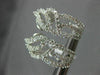 ESTATE LARGE 1.15CT DIAMOND 14K WHITE GOLD CLASSIC LEAF FILIGREE EARRINGS #26315