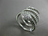 ESTATE LARGE .55CT ROUND DIAMOND 18KT WHITE GOLD FLEXIBLE HANDCRAFTED SNAKE RING