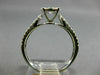 ESTATE .66CT DIAMOND 14KT WHITE GOLD 3D CLASSIC INVISIBLE ROUND ENGAGEMENT RING
