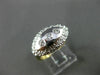 ESTATE WIDE .20CT DIAMOND 14KT WHITE & YELLOW GOLD FILIGREE 3 STONE RING #21033