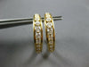 ESTATE 1.0CT DIAMOND 14KT YELLOW GOLD CLASSIC GRADUATING HOOP HANGING EARRINGS