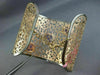 EXTRA LARGE 21.80CT DIAMOND & AAA AMETHYST 14K WHITE & ROSE GOLD BANGLE BRACELET