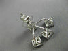 ESTATE LARGE .39CT DIAMOND 18K WHITE GOLD FLOWER FOUR STONE STUD JACKET EARRINGS