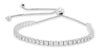 ESTATE 2.0CT DIAMOND 14KT WHITE GOLD 3D CLASSIC BOLO ADJUSTABLE TENNIS BRACELET