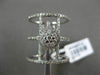 ESTATE LARGE .84CT DIAMOND 14K WHITE GOLD 3D STAR OF DAVID MULTI ROW FLOWER RING